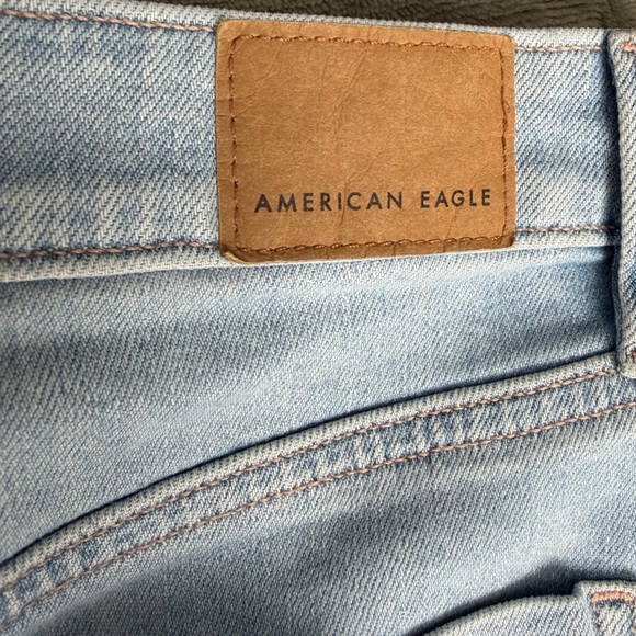 Women's American Eagle Jeans Stretch High Rise Baggy Wide Leg, Sz 10 L30 - Picture 7 of 7